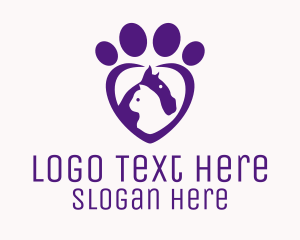 Impression - Purple Paw Veterinary logo design