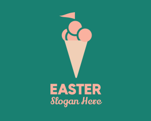 Flag - Ice Cream Flag logo design