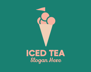 Ice Cream Flag logo design