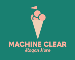 Ice Cream - Ice Cream Flag logo design