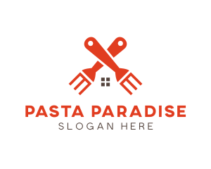 Pasta - Fork House Restaurant logo design