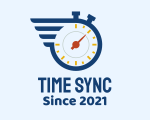 Timer - Stopwatch Timer Wing logo design