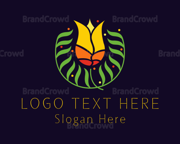 Tropical Flower Garden Logo