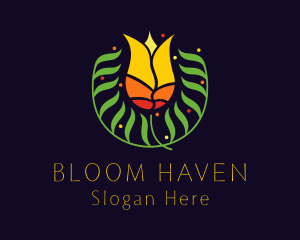 Tropical Flower Garden logo design