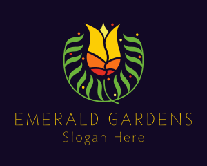 Tropical Flower Garden logo design