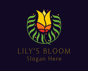 Lily - Tropical Flower Garden logo design