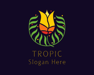 Tropical Flower Garden logo design