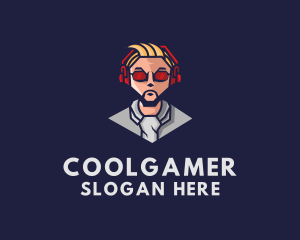 Game Stream - Cool Gamer Guy logo design