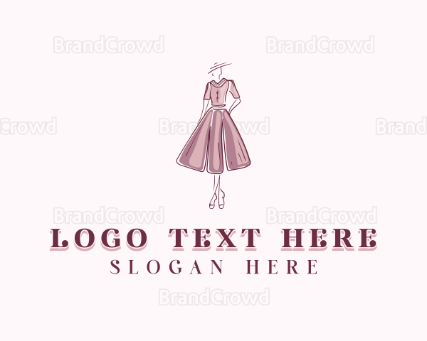 Fashionista Dress Seamstress Logo