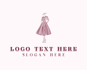 Modeling - Boutique Dress Seamstress logo design