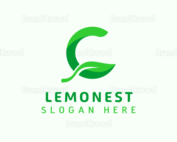 Leaf Gardening Letter C Logo