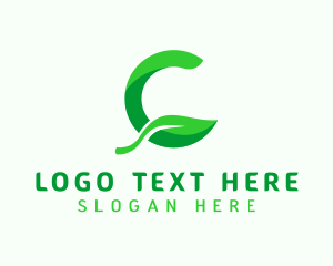 Organic - Leaf Gardening Letter C logo design