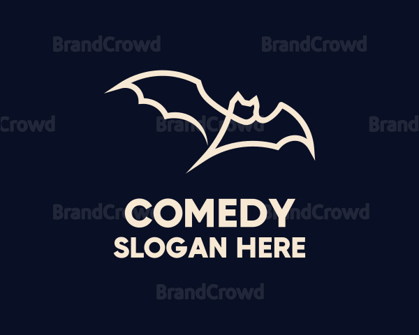 Monoline Bat Wings Logo