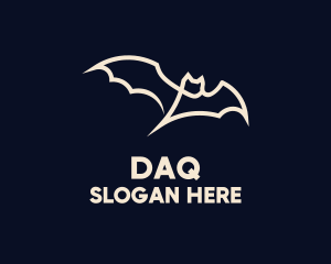 Night - Monoline Bat Wings logo design