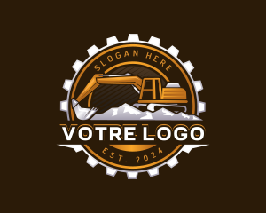 Construction Excavator Machinery  Logo