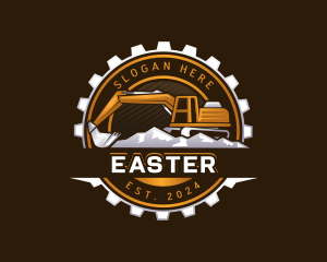 Excavation - Construction Excavator Machinery logo design