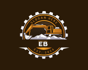 Worker - Construction Excavator Machinery logo design