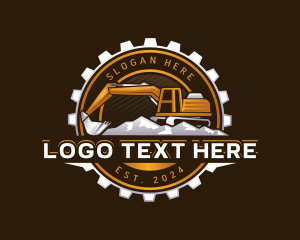 Construction Excavator Machinery  Logo