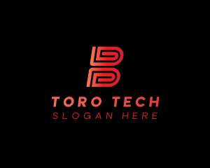 Consulting Tech Letter B logo design