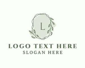Retreat - Watercolor Wreath Lettermark logo design