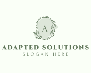 Watercolor Plant Wreath  logo design