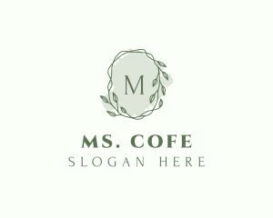 Watercolor Plant Wreath  logo design