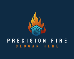 Snowflake Fire House logo design