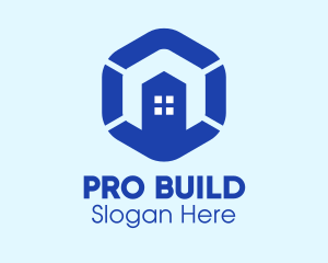 Building Construction Hexagon logo design