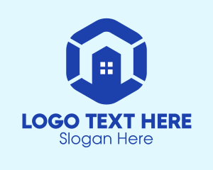 Architecture - Building Construction Hexagon logo design