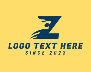 Lion - Blue Lion Letter Z logo design