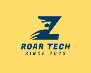 Roar - Blue Lion Letter Z logo design