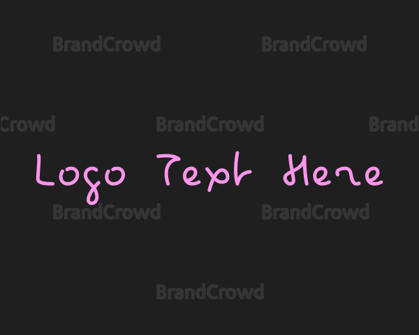 Fun Neon Handwriting Logo