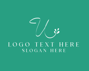 Floral Letter U Logo