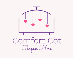 Heart Baby Crib  logo design