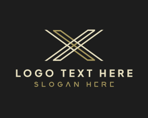 Minimal Architecture Business Letter X logo design