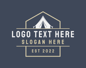 Glamping - Outdoor Camping Tent logo design