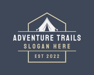 Outdoor Camping Tent logo design