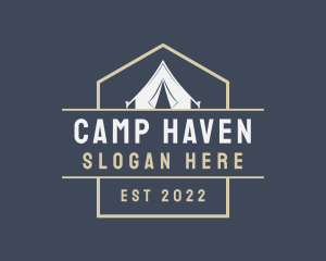 Outdoor Camping Tent logo design