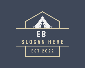 Destination - Outdoor Camping Tent logo design