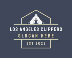 Camper - Outdoor Camping Tent logo design