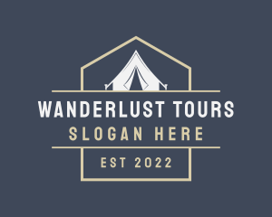 Outdoor Camping Tent logo design