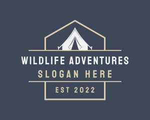 Outdoor Camping Tent logo design