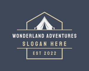 Outdoor Camping Tent logo design