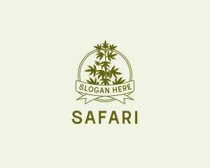 Botanical - Marijuana Weed Plant logo design