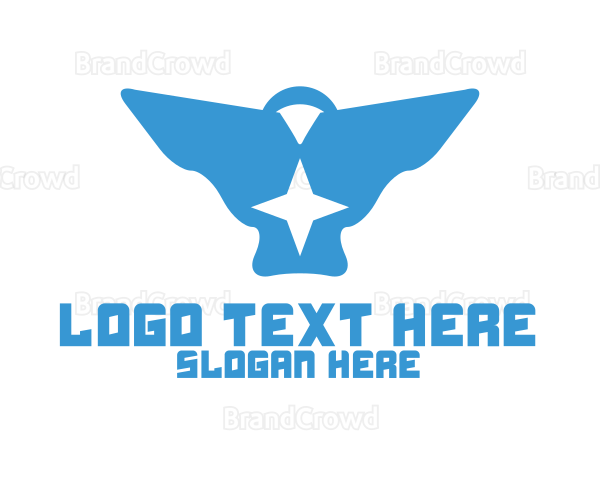 Blue Star Bird Logo