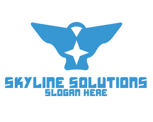 Blue Star Bird logo design