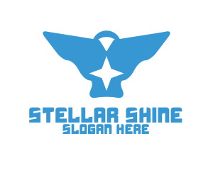 Blue Star Bird logo design