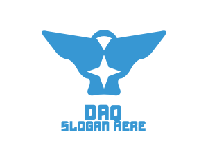 Blue Star Bird logo design