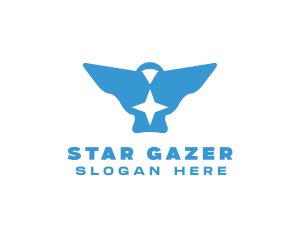 Blue Star Bird logo design