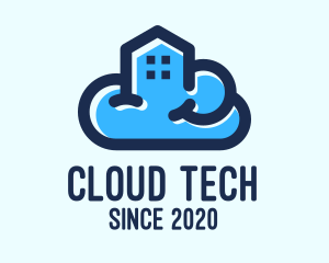 Cloud - Blue Cloud House logo design